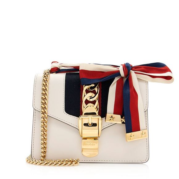 Gucci Leather Mini Sylvie Chain Bag